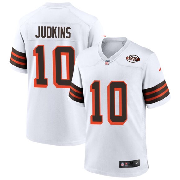 Mens Youths Kids Womens Quinshon Judkins White Stitched Jersey
